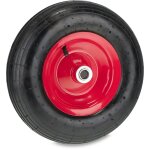 Relaxdays - roue de brouette, 3. 50 - 6, pneumatique, 2pr, charge maximale : 120 kg, avec valve, jante ...