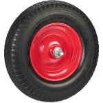 Relaxdays - roue de brouette 4. 00 - 8, caoutchouc, avec axe, rechange diable, robuste, charge max. de ...