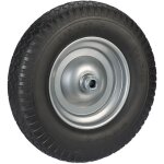 Relaxdays - roue de brouette 4. 00 - 8, en caoutchouc, jante acier, robuste, charge max. de 100 kg, noir ...