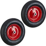 Roue de brouette caoutchouc 200 kg, lot de 2, roue de rechange sans axe, caoutchouc essieu 4. 80 4. 00 ...