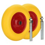 Swanew roue pour brouette caoutchouc plein roue de chariot roue de brouette roue de rechange 2x