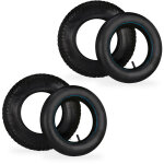 Relaxdays - roue de brouette avec chambre  air, lot de 2 pneus de rechange 3. 50 - 8, pneumatiques, ...