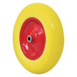 Roue de brouette increvable diamtre 385mm - 4. 80 - 4. 0 - 8 jante acier - 150kg