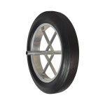 Oxeo - roue de brouette increvable jante mtal 270 mm - pneu 385 x 66 mm - axe soud 20mm longueur ...