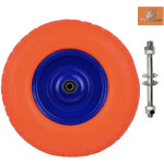 Roue de brouette en polyur�thane avec essieu, non platform�e 4. 00 - 6