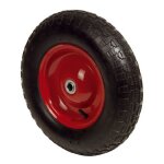 Roue gonflable pour brouette 15' -  380 mm - axe 16 mm - caoutchouc rsistant - capacit 150 kg