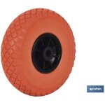 Roue increvable pour brouette de chantier avec roulement (Ø75x260 mm) cofan 09402712 Roue increvable pour brouette de chantier avec roulement (Ø75x260 mm) cofan 09402712
