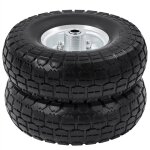 Yaheetech - roue increvable avec pneu plein roue de brouette pour diable chariot de jardin jante en acier ...