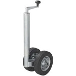 Roue jockey double 48 mm avec pneus en caoutchouc plein 200 x 50 mm