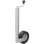 Roue jockey jante metal 60mm avec pneu caoutchouc plein 220x65mm