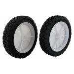 Roue en plastique � moyeu d�port� universelle - diam�tre ext�rieur 152 mm