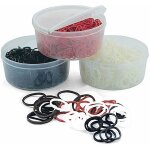 Rouge - elastiques pour queue et crini�re en bo�te refermable