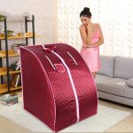 Rouge sauna infrarouge pliable, cabine � chaleur, sauna infrarouges tourmaline portatif - sifree