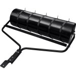Rouleau � gazon de jardin et colliers d'a�rateur noir 63 l fer vidaxl