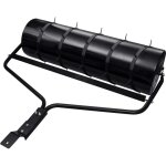 Rouleau � gazon de jardin et colliers d'a�rateur noir 63 l fer vidaxl