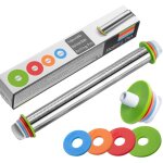 Rouleau  ptisserie, rouleau  ptisserie en acier inoxydable avec 4 disques rglables, rouleau a patisserie ...