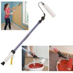Rouleau de peinture avec rservoir anti - goutte rechargeable avec manche tlescopique