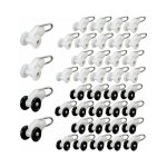 Rouleaux planeur de rideau 40 pices crochet pergola rail rouleaux de rail de rideau roue de poulie en ...