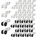 Rouleaux planeur de rideau 40 pièces crochet pergola rail rouleaux de rail de rideau roue de poulie en ... Rouleaux planeur de rideau 40 pièces crochet pergola rail rouleaux de rail de rideau roue de poulie en ...