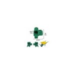 Roulement plastique pour brouette travail jaune 1 trou (ensemble de 2 pices)