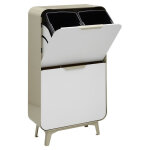 Round meuble poubelle de recyclage en acier de 4 seaux, poubelle de tri sélectif design, 4 x 17 l (68 ... Round meuble poubelle de recyclage en acier de 4 seaux, poubelle de tri sélectif design, 4 x 17 l (68 ...