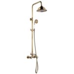 Rousseau colonne de douche avec robinet mlangeur retro - vieux - bronze