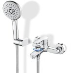 Rovogo - robinet mitigeur baignoire avec douchette 5 modes, 150cm flexible de douche et support, montage ...