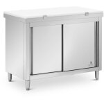 Work cabinet en acier inoxydable - 120 x 60 cm - 500 kg capacit de charge - y compris la plaque de dcoupe ...