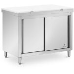 Work cabinet en acier inoxydable - 120 x 70 cm - 500 kg capacit de charge - y compris la plaque de dcoupe ...