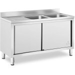 Cabinet d'évier - 2 pelvis royal catering acier inoxydable - 500 x 400 x 300 mm Cabinet d'évier - 2 pelvis royal catering acier inoxydable - 500 x 400 x 300 mm