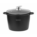 Royalty line rl ad24m cocotte a revetement en marbre avec couvercle en verre - 24 cm 100048