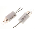 Ampoule n�on pour voyant, taille 4, 75 mm, 200 250 v, 600 �a