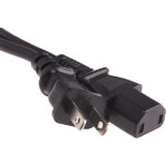 Cble d'alimentation, noir, connecteur c17, cei vers bipolaire japonaise, fiche mle japonaise, 125 v ...