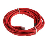 C�ble cat 6 avec connecteur / , s / ftp, gaine pvc rouge, 3m ( prix pour 1 )