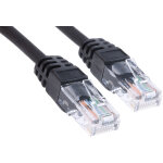 Rs pro - c�ble ethernet cat 5e avec connecteur gaine lszh noir / , utp, 20m ( prix pour 1 )