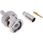 Rs pro - connecteur coaxial m�le droit, raccordement a sertir 50o montage sur c�ble ( prix pour 1 )