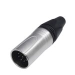 Connecteur xlr m�le droit 7 voies montage sur c�ble, placage argent ( prix pour 1 ) - rs pro