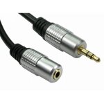 Cordon audio jack mle 3, 5 mm vers fiche femelle 3, 5 mm, long. 500mm ( prix pour 1 )