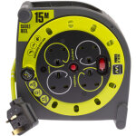 Rs pro - enrouleur 15m, 4 prises type g - britannique, 240 v 13a ( prix pour 1 )