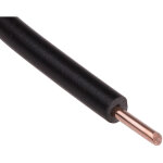 Fil de c�blage, section 1 mm�, 600 v noir cuivre recuit, maximum + 70 �c, 100m ( prix pour bobine de ...