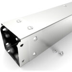 Rs pro - goulotte de 75 mm x 75mm x 3m, ferm, en acier inoxydable 304 gris ( prix pour 1 )