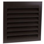 Rs pro ? grille a�ration vmc 351 x 351mm ? aluminium marron ? bride de 32mm ? configuration volets parall�les ...