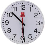 Rs pro - horloge analogique murale radio - pilote  300mm, incassable ( prix pour 1 )