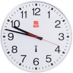Rs pro - horloge analogique murale radio - pilote  300mm, incassable ( prix pour 1 )