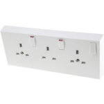 Prise lectrique triple rs pro montage en saillie, type g - britannique avec interrupteur, , ip40 ( prix ...