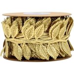 Ruban de feuilles dor�es de 10 m pour guirlande, loisirs cr�atifs, f�te, mariage, d�coration d'int�rieur ...