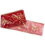 Ruban rouge avec motifs de noel