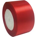 Ruban satin rouge, 50 mm x 22 m ruban rouge large pour cadeau emballage c�r�monie mariage no�l artisanat ...