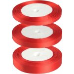 Ruban de satin rouge ruban d'emballage de no�l 6mm 10mm 15mm rubans pour artisanat emballage cadeau d�coration ...