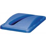 Couvercle polythylne bleu l290xp520mm adapt aux poubelles de tri 60 / 87 l pour jeter du papier